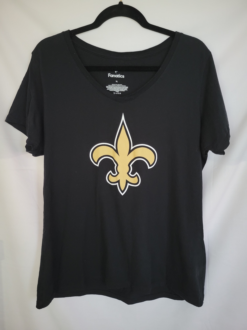 New Orleans Saints Fanatics Black Short Sleeve Tee Womens